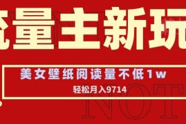 流量主全新玩法拆解：美女壁纸头像类账号高收益运营指南