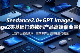 Seedance2.0搭配GPT Image2 零基础低成本制作数码产品高端商业宣传片