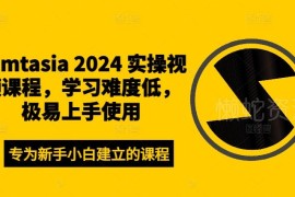 Camtasia 2024实操视频课程 零基础易上手的视频制作学习教程