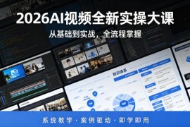 2026全新AI视频实操大课 零基础从入门到实战全流程教学