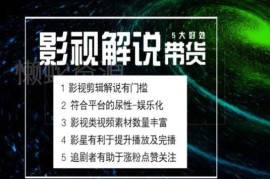 电影解说剪辑实操全流程教程 影视解说带货玩法入门教学