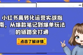 小红书高转化运营实操指南 从爆款笔记到爆单链路全解析